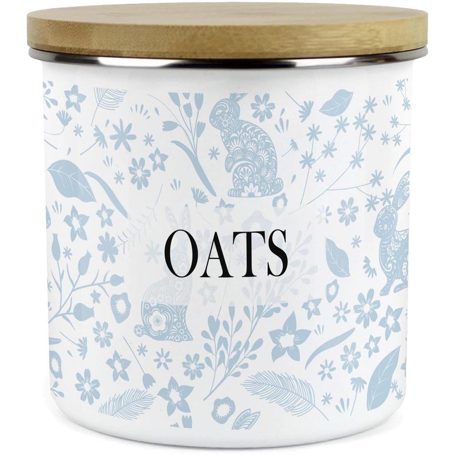 Purely Home Blue Wild Rabbits Large Kitchen Storage Canister - Blue / No