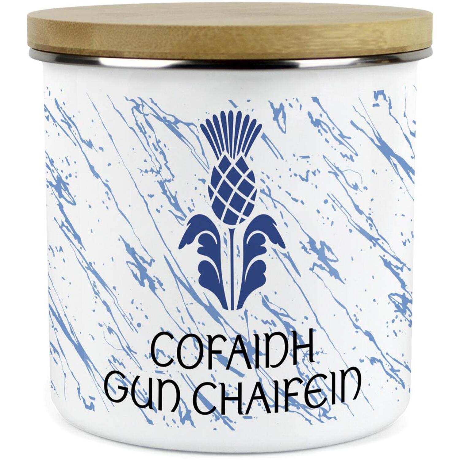 Purely Home Scottish Thistle Large Kitchen Storage Canister (Scottish) - White