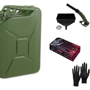 Pegdev 20L Jerry Can Funnel Spout & Gloves Certified