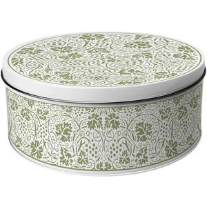 Green Oak Leaves & Berries Round Cake Tin