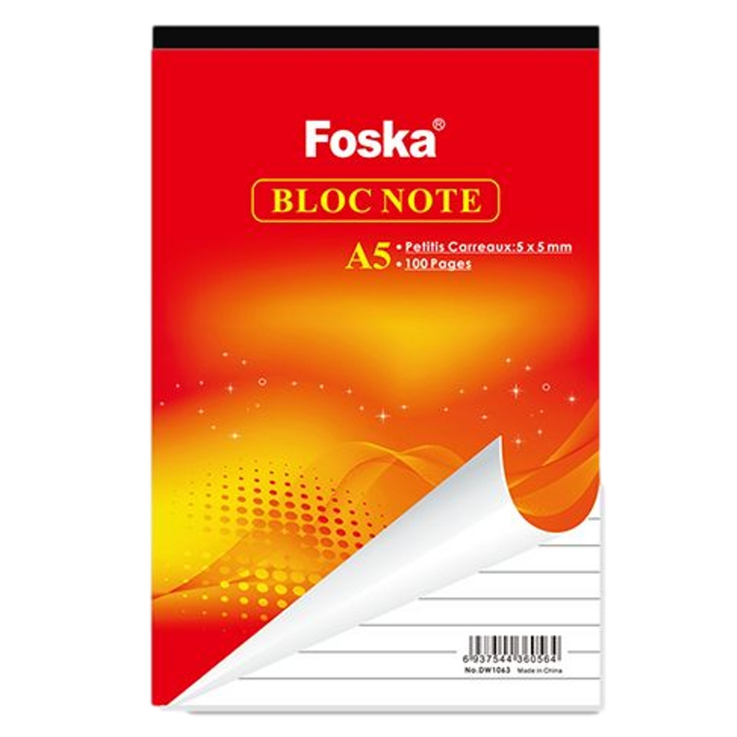 Foska A5 100 Pages Lined Notebook - A5 / A5