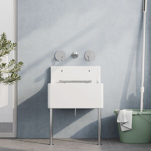 Balterley Single Bowl Cleaner Sink - White