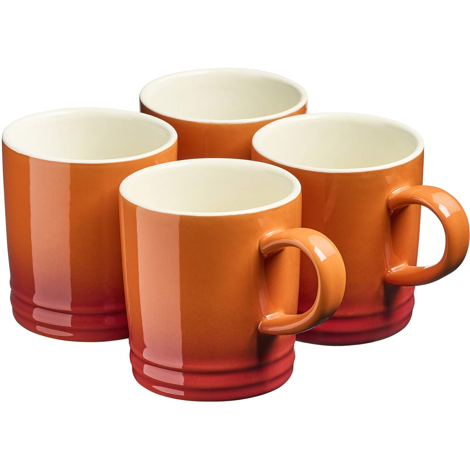Cooks Professional 4 Piece Mug Set 240Ml - Orange, Orange - Image 3