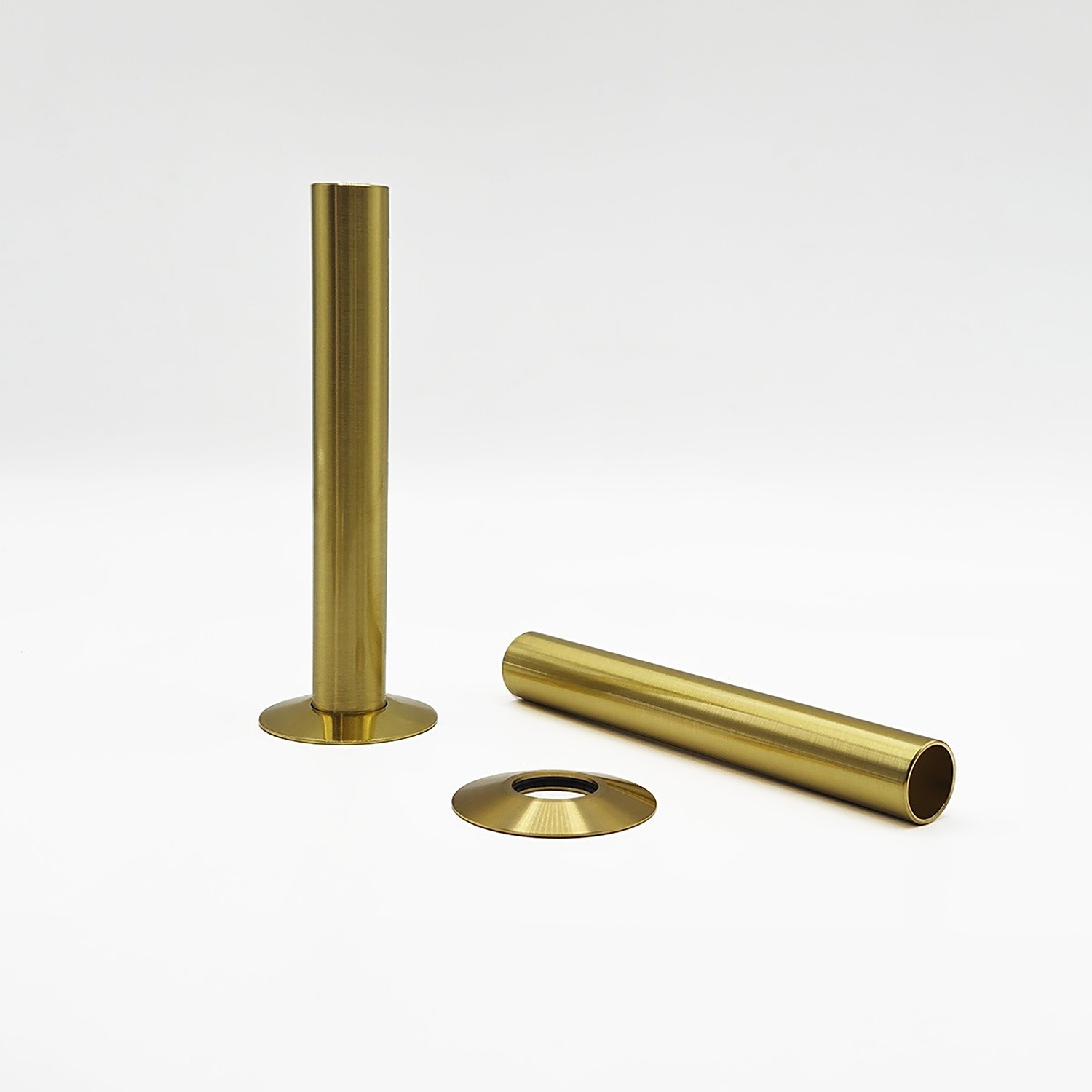 Brushed Brass 130mm Pipe Sleeving Kit - Image 2