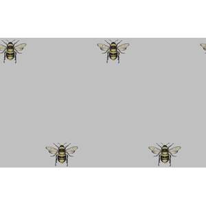 Sample of Luxe Bee wallpaper in grey