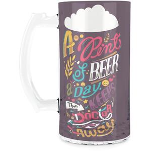 Beer a Day Glass Tankard Stein