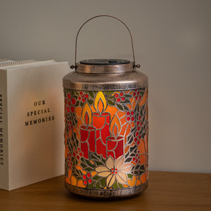 34cm LED Christmas Candle Lantern with Timer