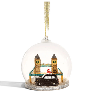 London Taxi Ride Dome Christmas Tree Decoration