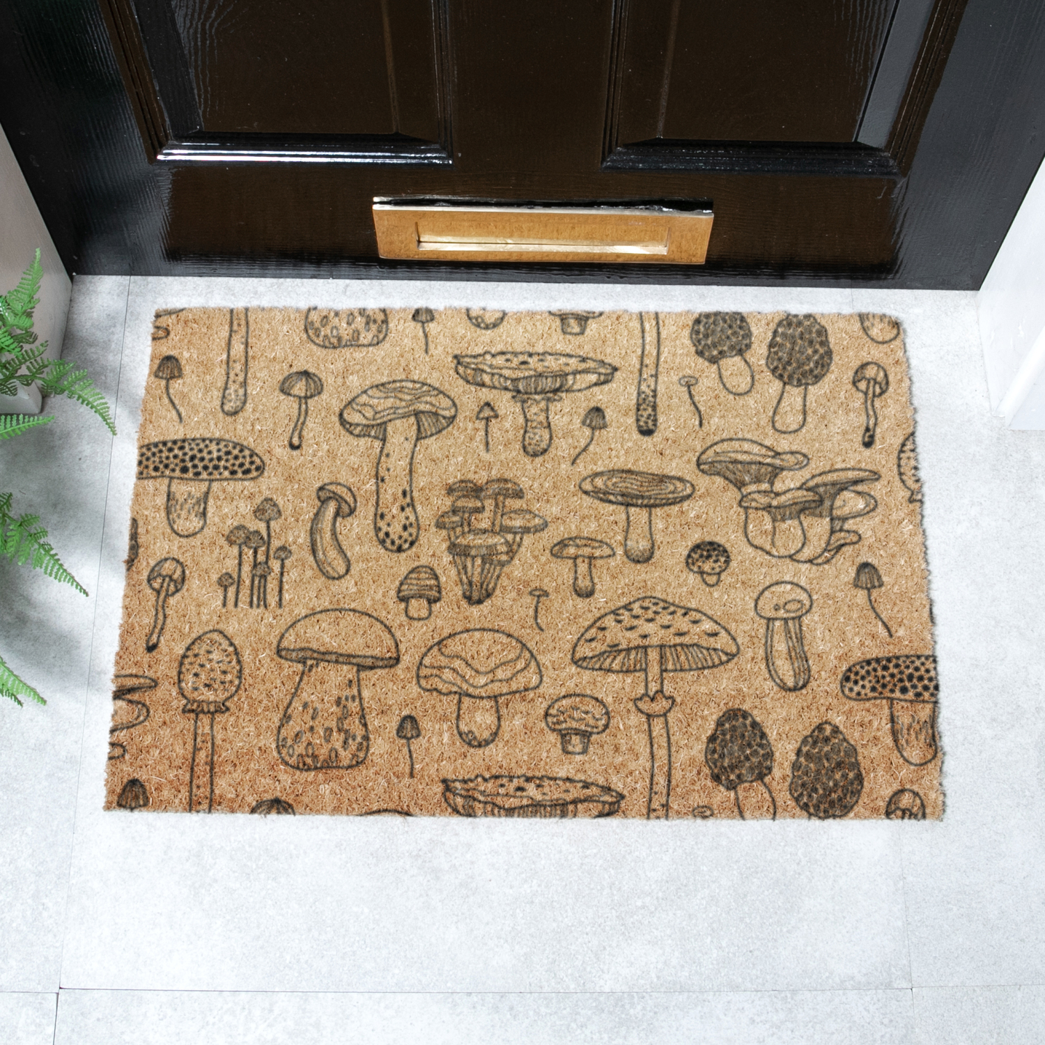 B&Q -  Mushrooms Natural Coir Doormat With Non-Slip Backing - Image 4