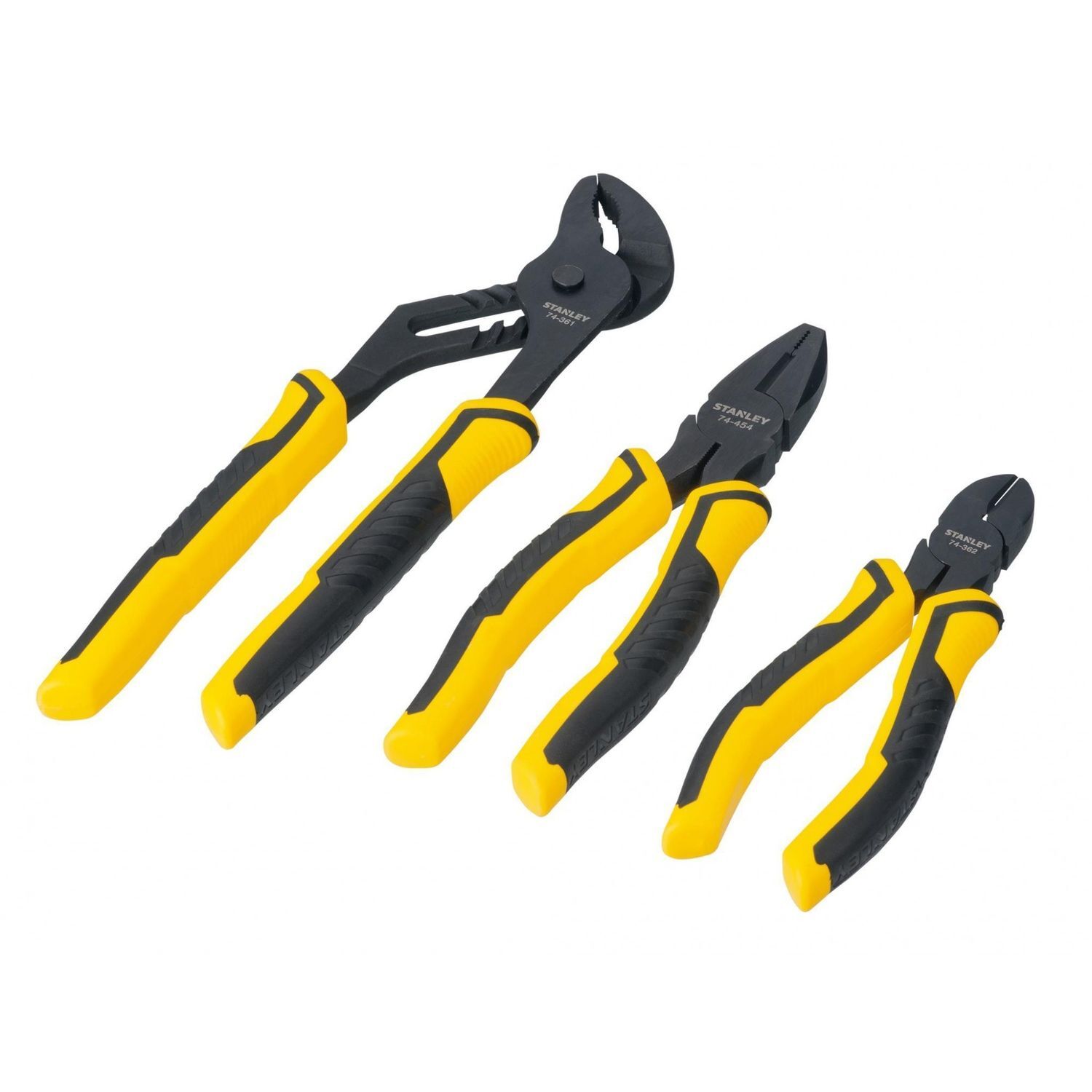 Stanley Hand Tools Controlgrip Pliers Set, 3 Piece - Multi Colour
