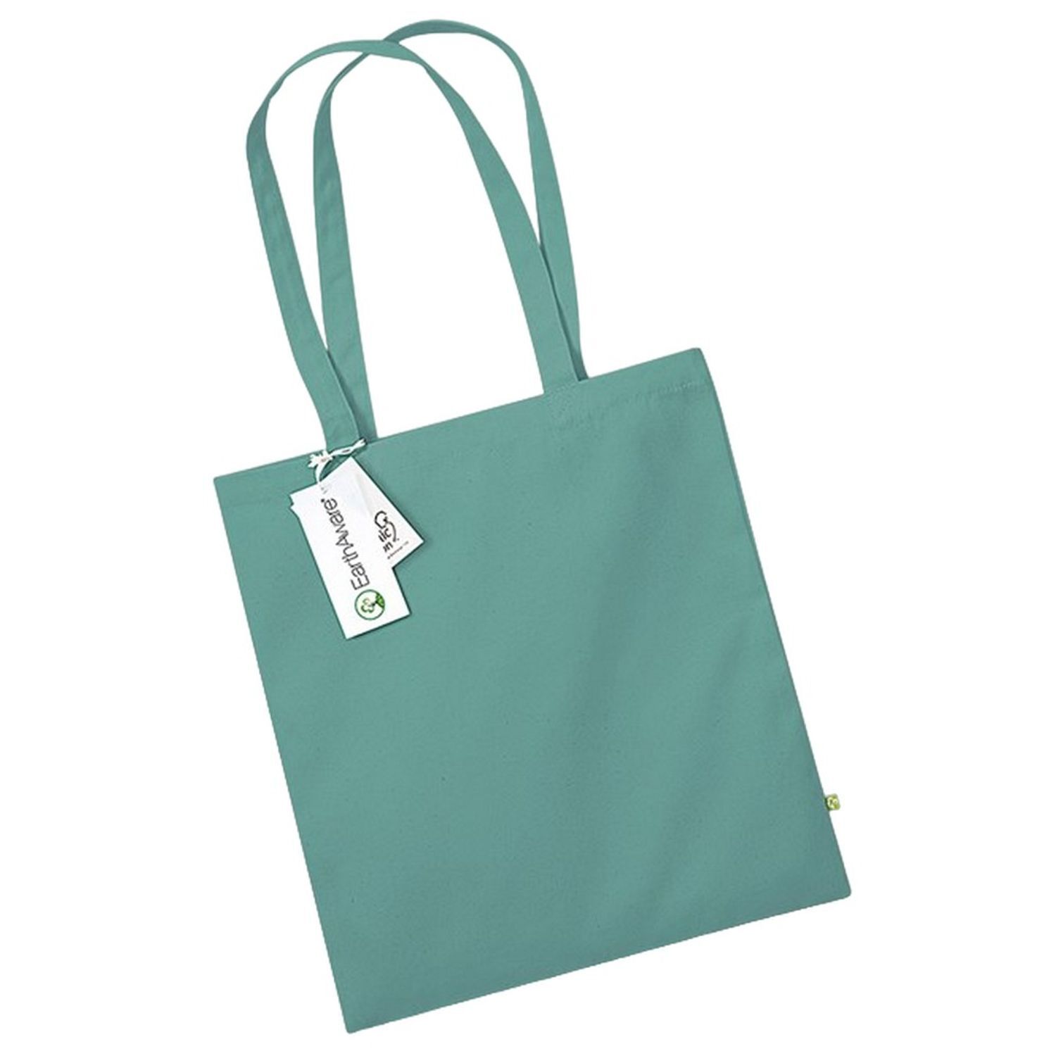 Westford Mill Earthaware Organic Bag For Life Tote Bag A - Sage Green / White