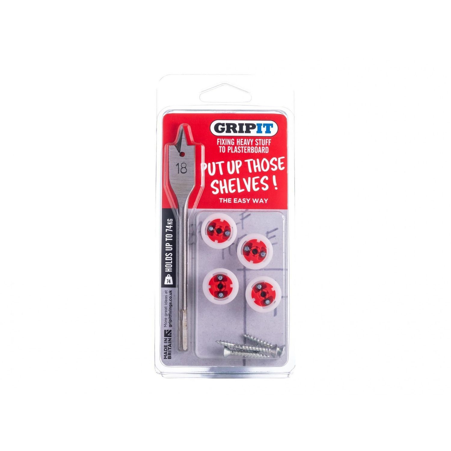 Gripit Shelf Kit Clam Pack A - Multi Colour