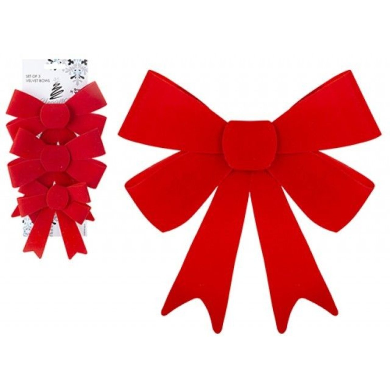 Kdmd Unisex Red Velvet Bows Set Decoration - Image 2