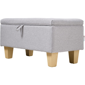 Linen Upholstered Ottoman