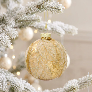 Antique Leaf Design Bauble