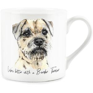 Border Terrier Portrait Bone China Mug