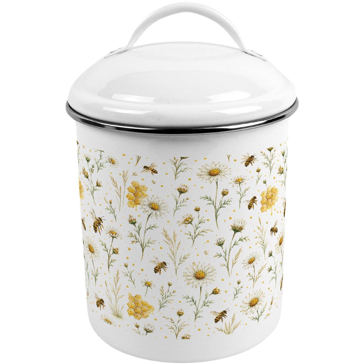 B&Q - Bee Meadow CanisterMetal Kitchen Storage Container - Image 2