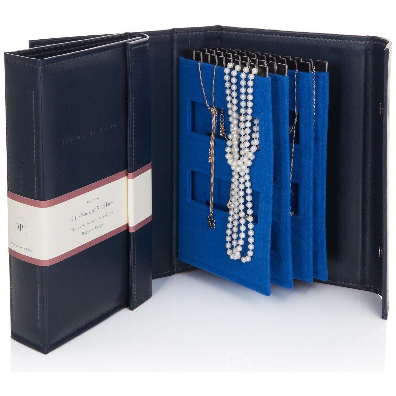 - Little Book Of NecklacesLarge Blue Portable Necklace Organiser - Image 2