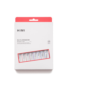 HIMI Tube Gouache Set, 36 Colours 12 ml, Paint For Precision Work