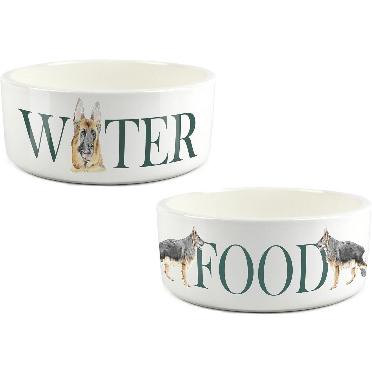 B&Q - German Shepherd Food & Water Bowl Set By Rhiannon Chauncey - Image 3