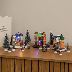 17-Piece Light-Up Musical Christmas Avenue Village Scene