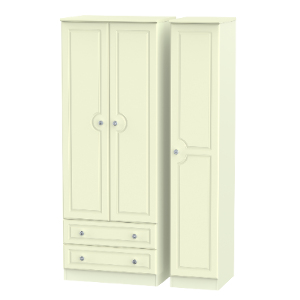 Pembury Ready Assembled Triple Two Drawer Wardrobe