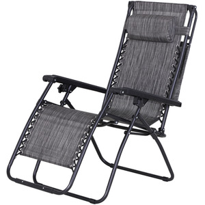 Grey Outsunny Zero Gravity Garden Deck Folding Chair shot 877835