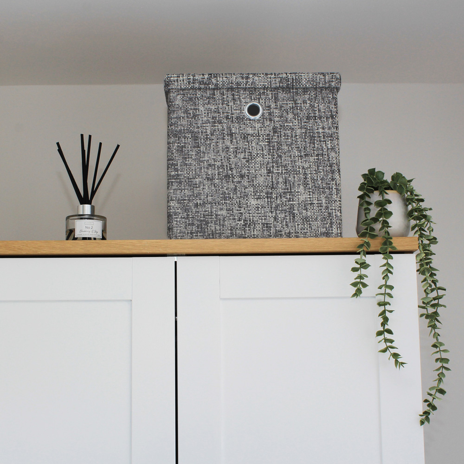 Image of Urban Square Paper Lidded Storage Basket&hellip;