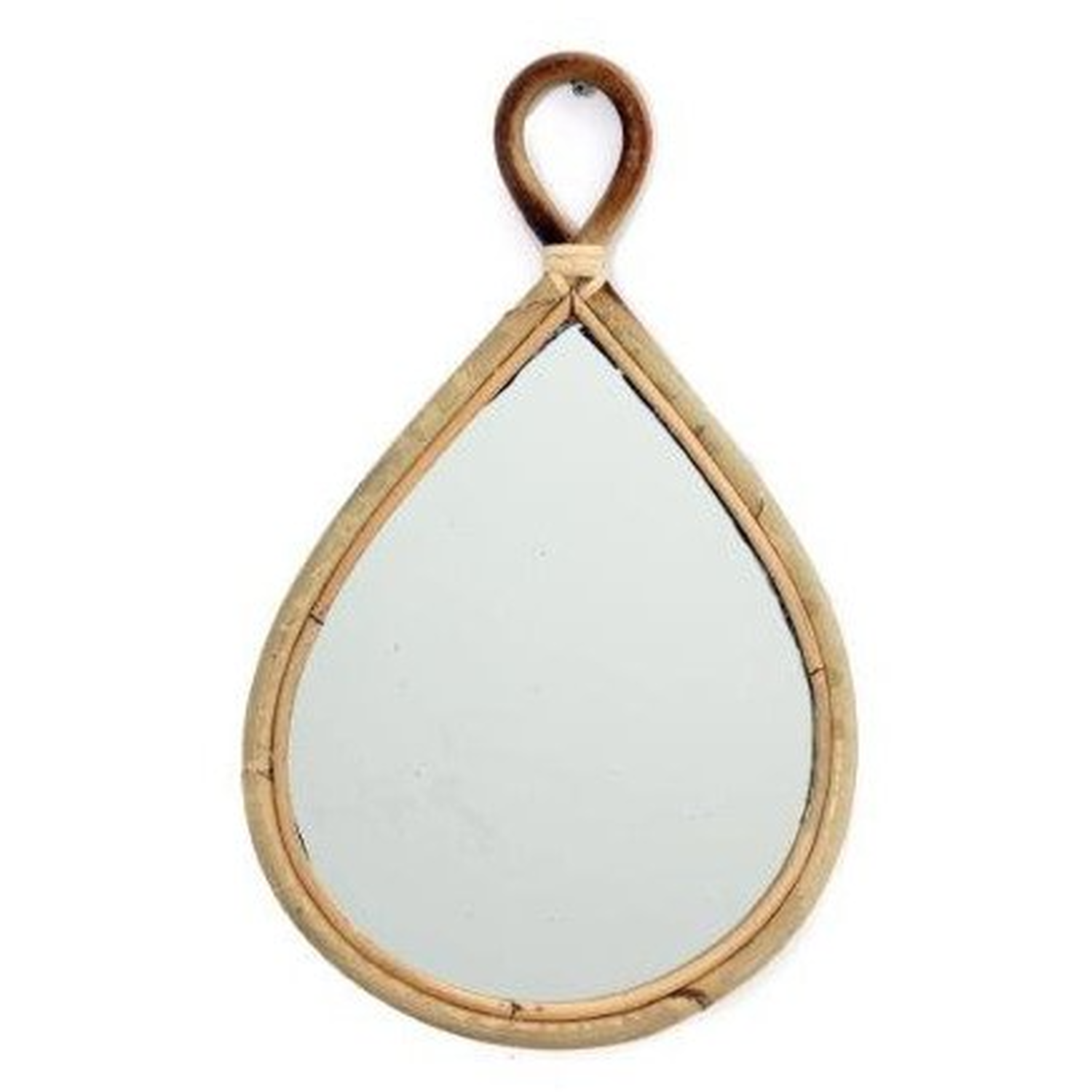 Rattan Teardrop Mirror - Natural