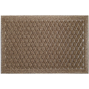JVL Dirt Defender Scraper Door Mat 40 x 60 cm, Diamond, Beige