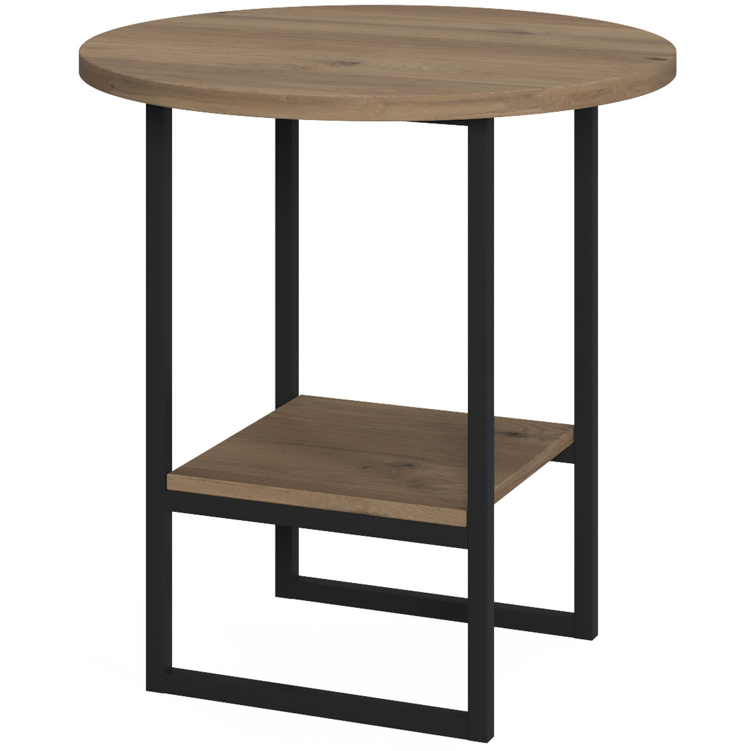 Milas 47cm Tall Side Table by Ruumstore - Varna Oak thumbnail