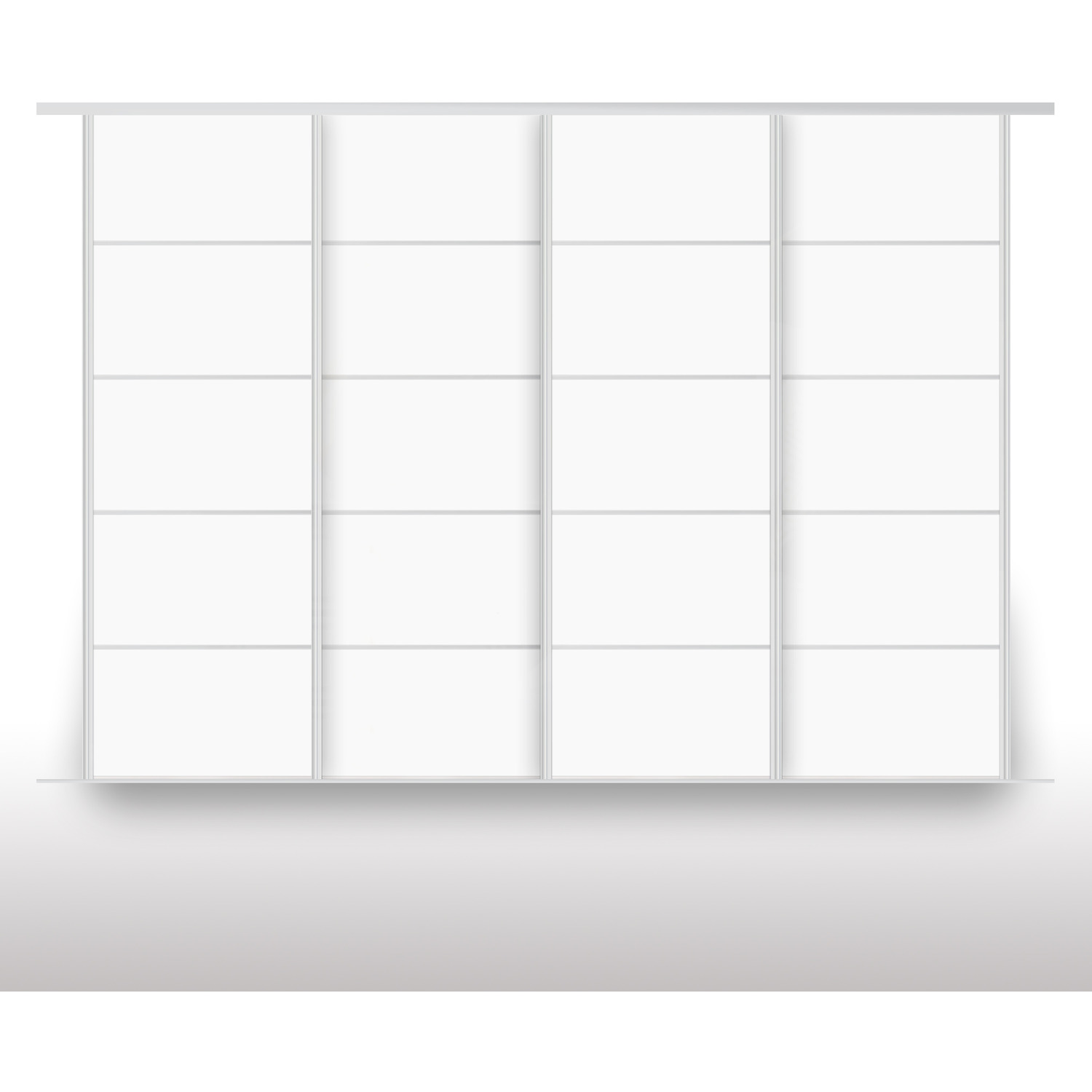 Shush Doors - Standard 4 Door Sliding Wardrobe - Solid 650 / 59.8kg / MDF, Aluminium thumbnail