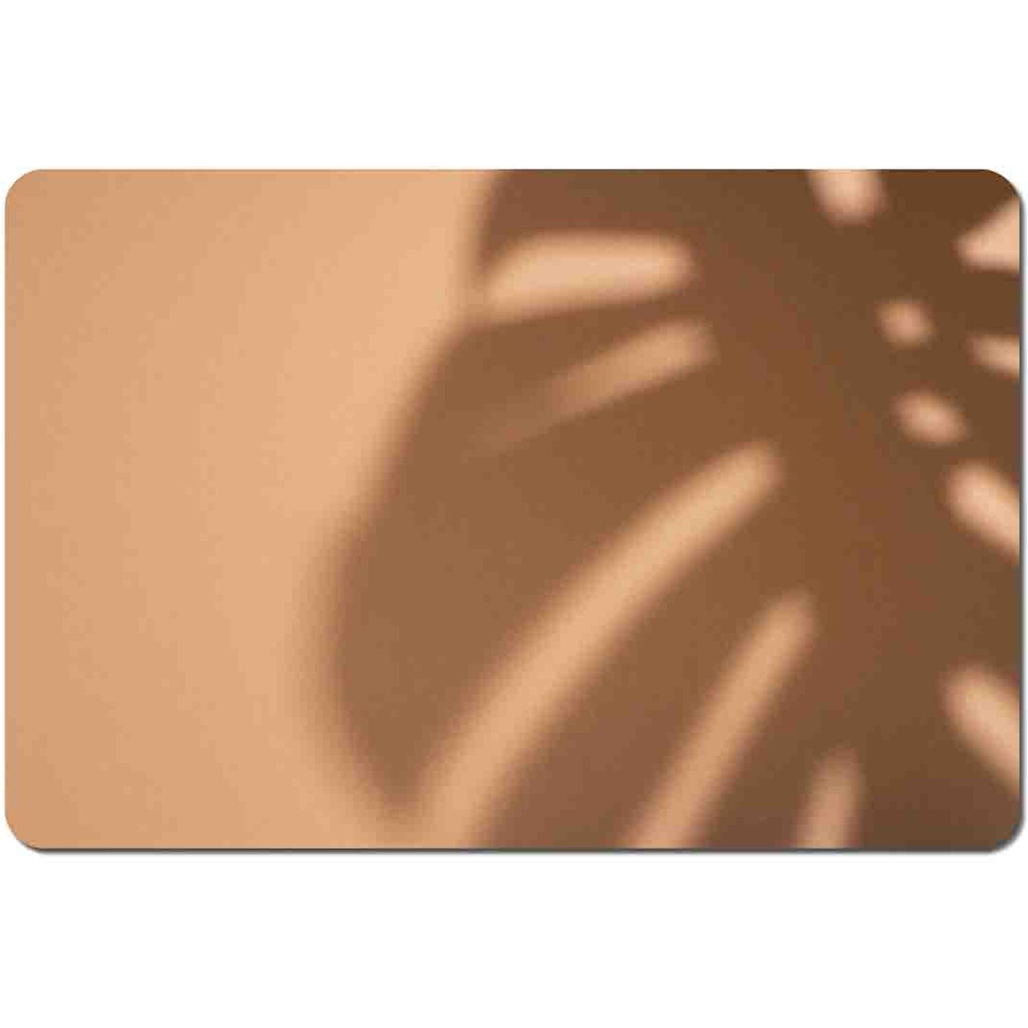 Image of Monstera Shadow Placemat Set - Brown