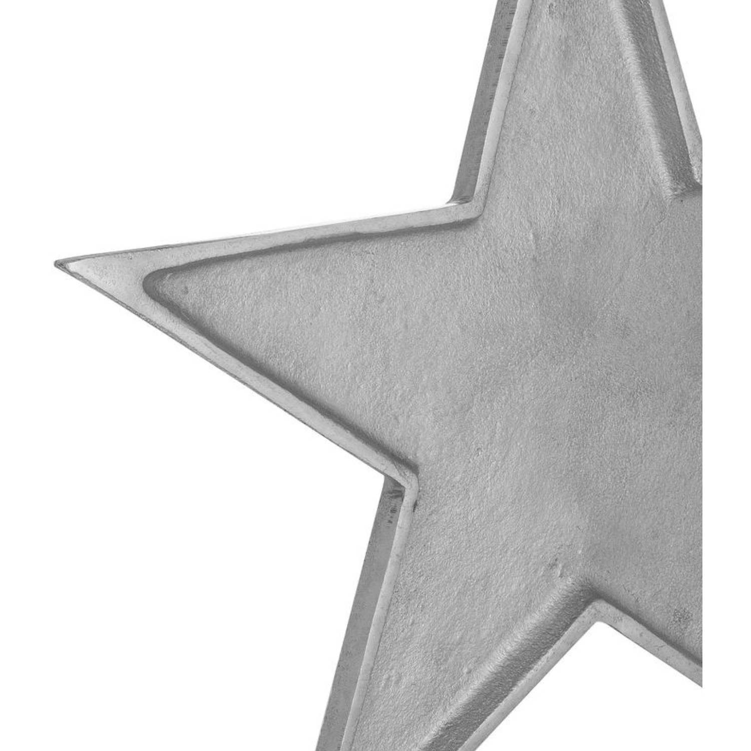 Cast Aluminium Large Star Dish Stylish Serving Tray - Silver