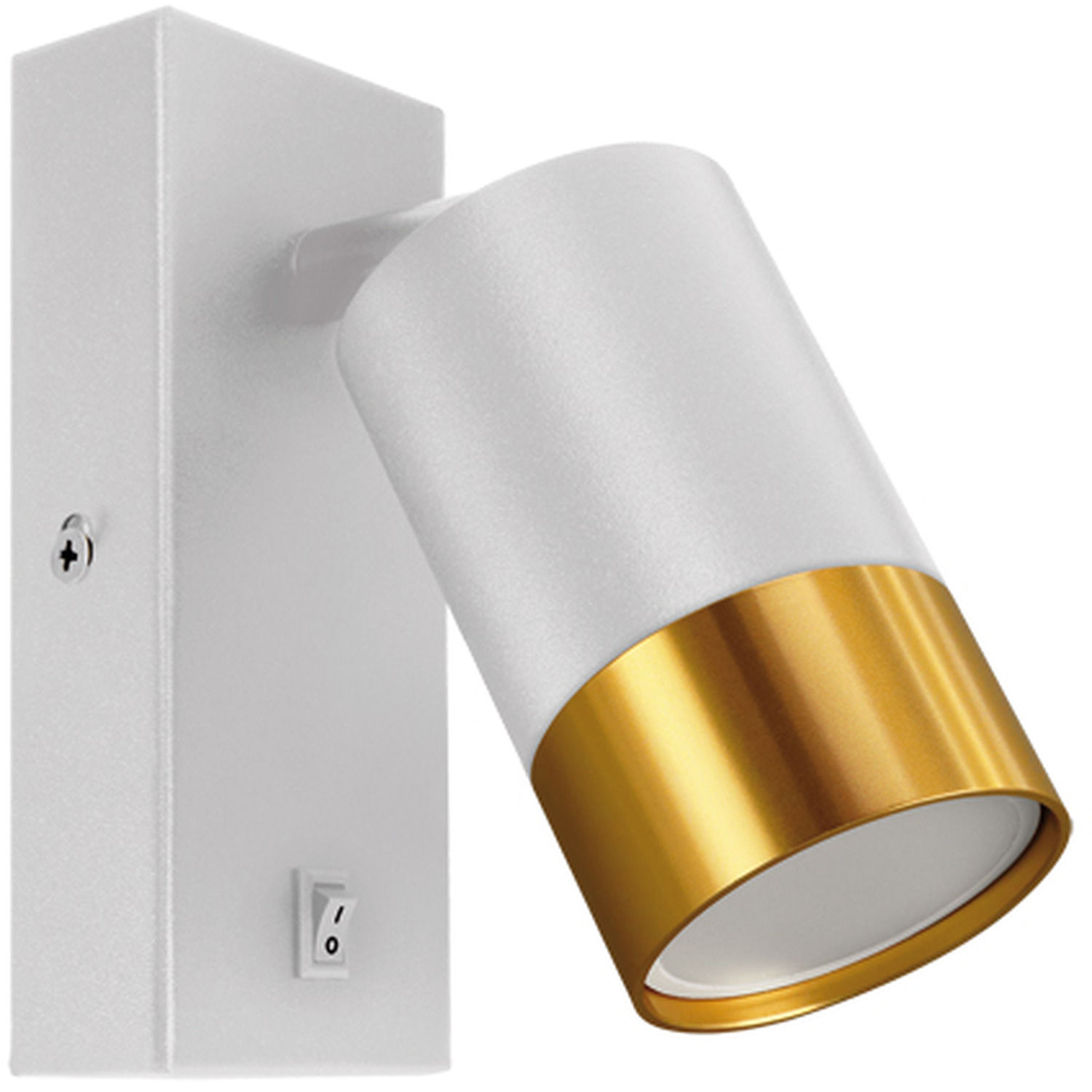 Cgc Puzon Adjustable Single Spotlight Wall Light With Switch - White