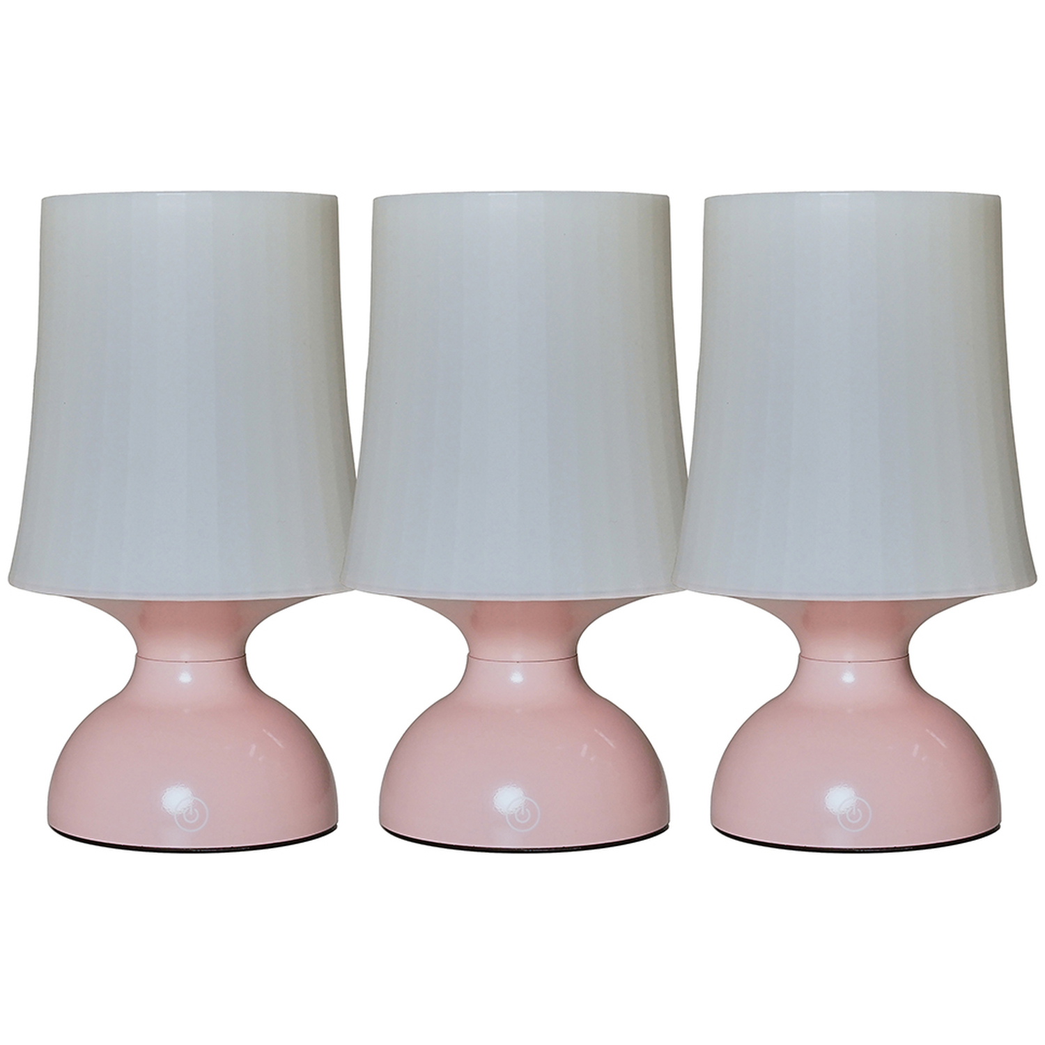 Colmar Touch Table Lamps - Set of 3 - Pink