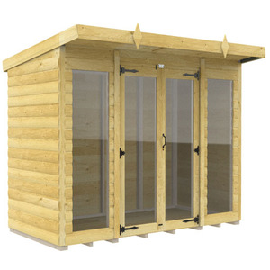 DIY Sheds 10x4 Pent Summer House Loglap (Full Height Window)