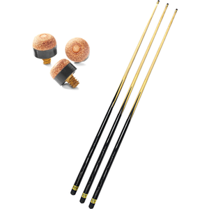 3 x 4ft, 48 inches pool snooker cues, 10mm screw on tips