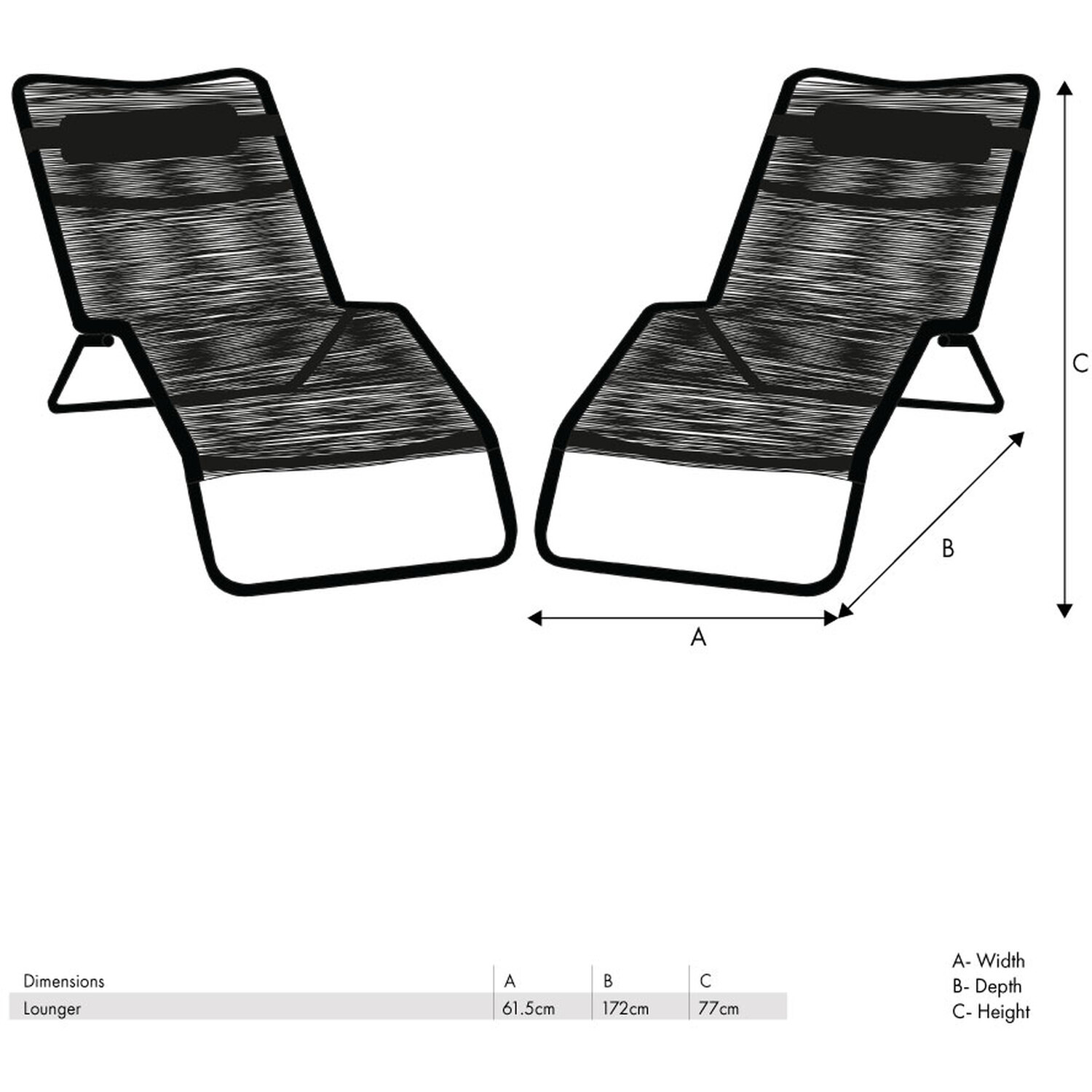 Set Of 2 Rio Pu Rattan Sun Loungers - Blue