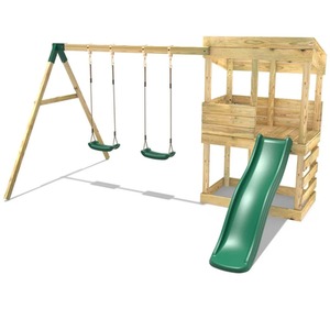 Bryce / 223cm Wooden Lookout Tower Playhouse with 6ft Slide shot 5042848
