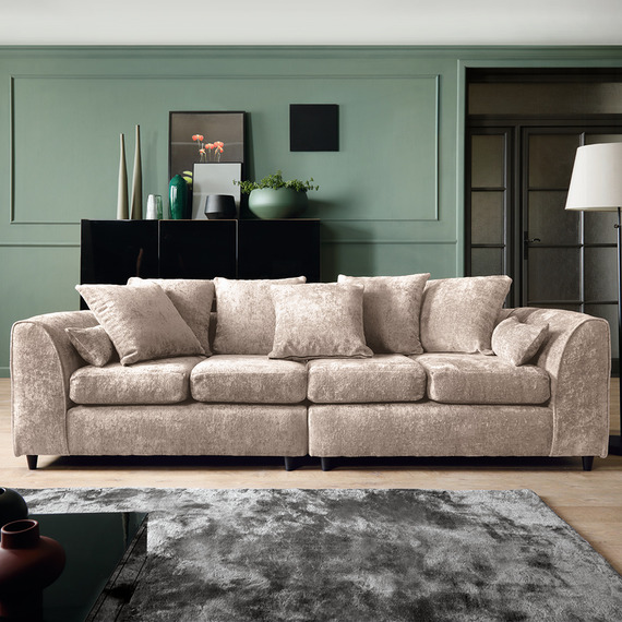 Harriet Crushed Chenille 4-Seater Sofa