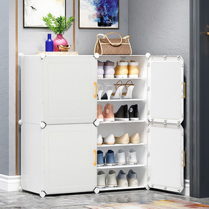 White Dust-Proof Shoe Cabinet