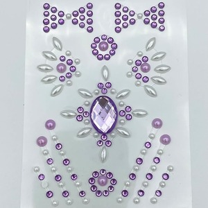 Assorted Purple Gems and Pearls