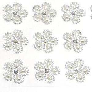 Pack of 24 Flower Pearl Embellishments