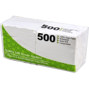 Pack of 500 Extra Soft 1 Ply Disposable Napkins