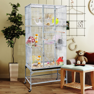 View of Extra Large Bird Cage with Detachable Stand
