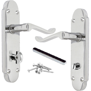 Epsom Bathroom Lock Scroll Lever Door Handles