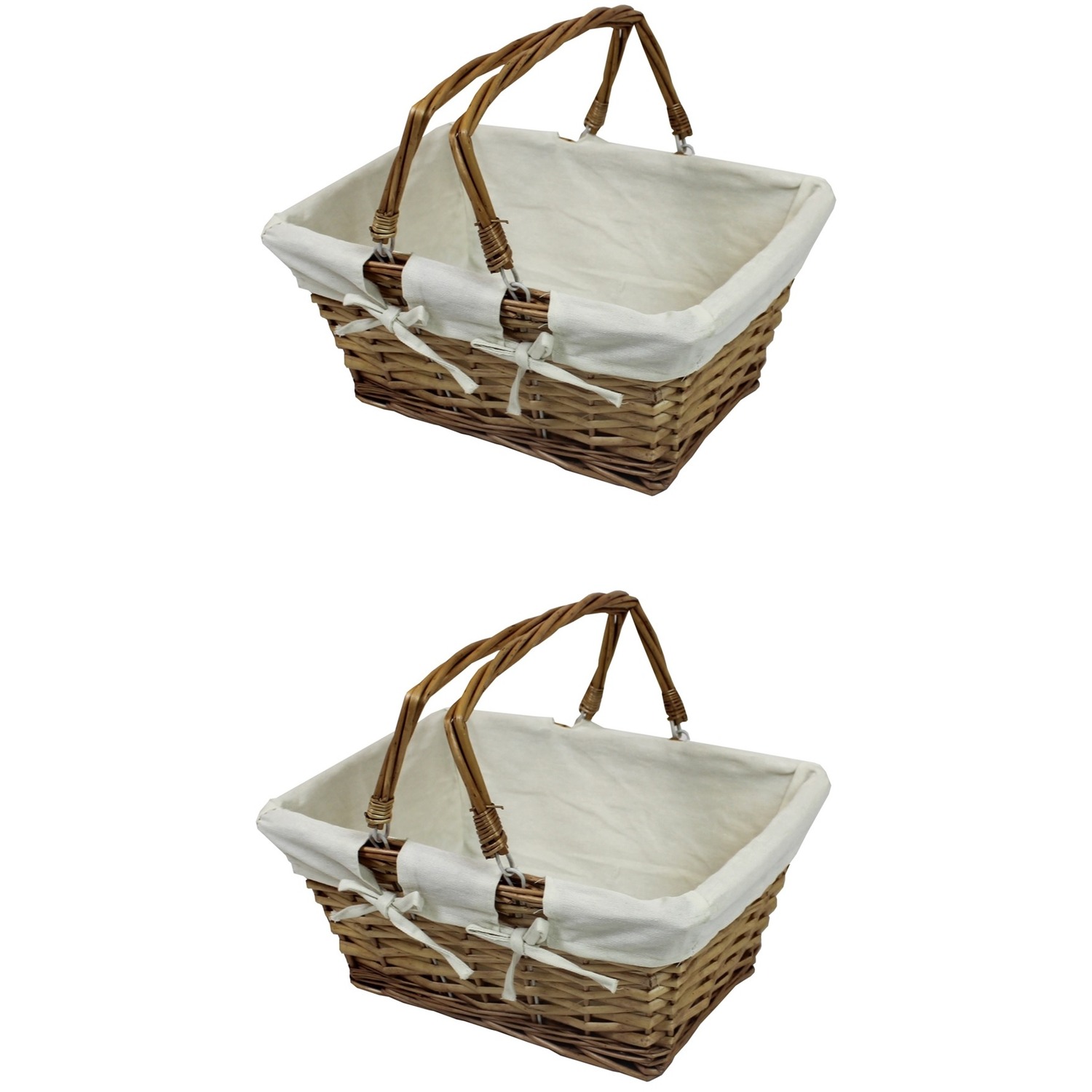 Image of Brown Wicker Hamper Basket - Brown&hellip;