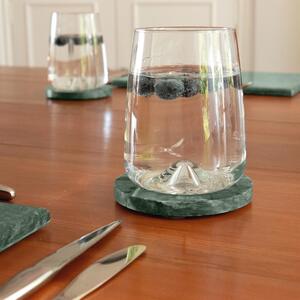 Round Marble Coasters - 10cm - Green - Pack of 6