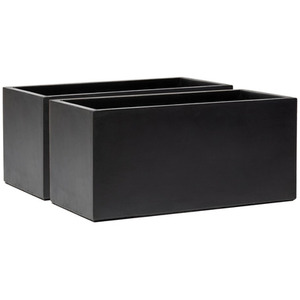 Dark Grey Terracotta Fibrecotta Trough Planter